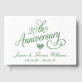 20th Emerald Wedding Anniversary Gästebuch (Vorderseite)
