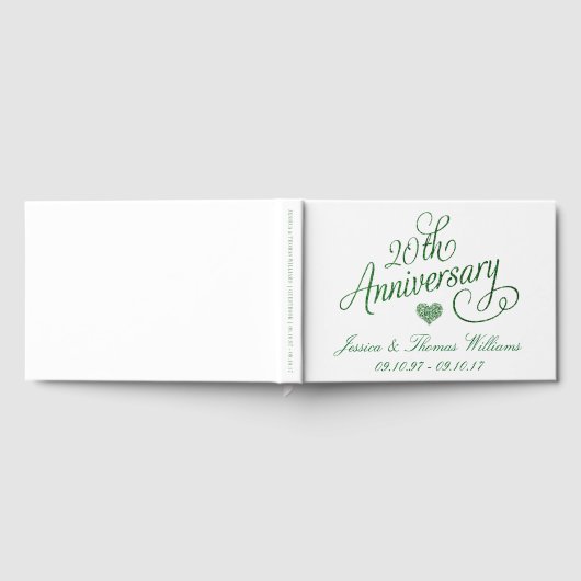 20th Emerald Wedding Anniversary Gästebuch (Voll)