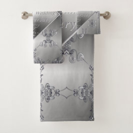 20th Platinum Emerald Anniversary Bath Towel Set