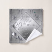 20th Platinum Emerald Anniversary Bath Towel Set (Waschlappen)