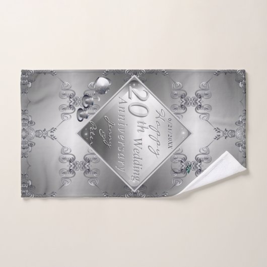 20th Platinum Emerald Anniversary Bath Towel Set (Handtuch)