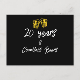 20Th Wedding Anniversary Design Funny Husband Love Postkarte