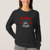 20th Wedding Anniversary for Men Him Mr Right Husb T-Shirt (Vorderseite)