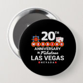 20th Wedding Anniversary Las Vegas Trip Button (Vorne & Hinten)