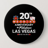 20th Wedding Anniversary Las Vegas Trip Button (Vorderseite)