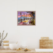 20x16 Abstrakte Stadtmauer Kunst Poster (Küche)