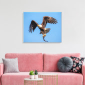 20x16 Adler mit Fisch Leinwanddruck (Insitu (Wohnzimmer))