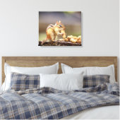 20x16 Chipmunk mit Erdnuss Leinwanddruck (Insitu (Schlafzimmer))