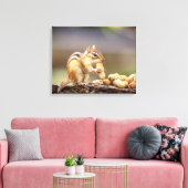 20x16 Chipmunk mit Erdnuss Leinwanddruck (Insitu (Wohnzimmer))