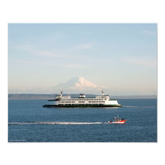 20X16 Rainier aus Puget Sound Fotodruck (Vorne)
