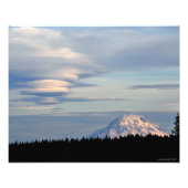 20X16 Rainier mit Lenticular Clouds Fotodruck (Vorne)
