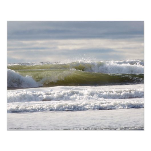 20X16 Sturmwellen von Ocean Shores, WA Fotodruck (Vorne)