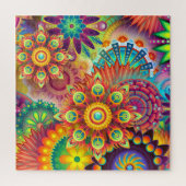 20x20 Abstrakt Psychedelic Mandalase Puzzle (Vertikal)