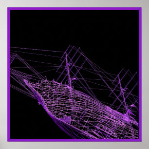 20x20 Piratenschiff Mauer Art Poster