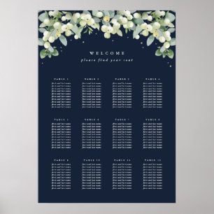 20x28" 12 Tische mit 10 Sitzen Chart Poster