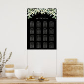 20x28" 16 Tische mit 10 Sitzen Chart Poster (Küche)