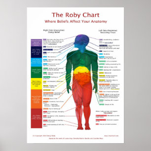 20x28 Chakra Diagramm: Das Roby Diagramm Poster