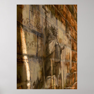 20x28 "The Writing's On The Wall" Politisches Post Poster