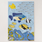 20x30 Art Deco Ocean Puzzle für Colorblinde (Vertikal)