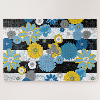 20x30 großes Blumenpuzzle für farbenblinde Mensche Puzzle