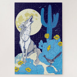 20x30 Howling Coyote Puzzle für Colorblinde