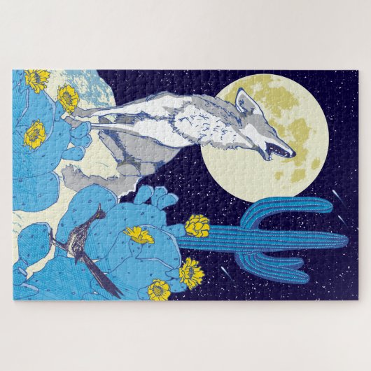 20x30 Howling Coyote Puzzle für Colorblinde (Horizontal)