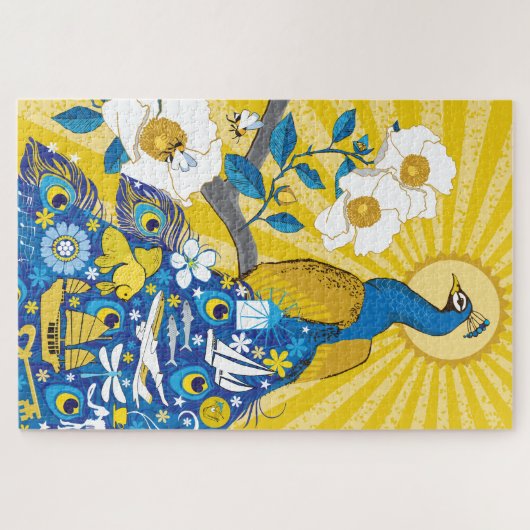 20x30 Pfauenpuzzle für Colorblinde Puzzle (Horizontal)