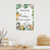 20x30 Safari Greenery Baby Dusche Willkommenspende Poster (Küche)