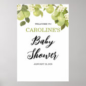 20x3" Sweet Little Pear Welcome Baby Shower Poster (Vorne)
