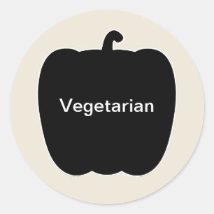 20x Aufkleber Mahlzeit Auswahl vegetarisch
