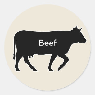 20x Aufkleber Mahlzeit Choice Beef
