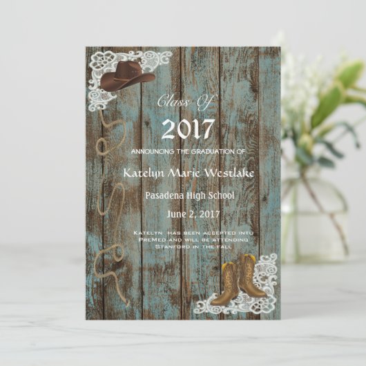 20XX Ankündigung von Rustikal, Boots & Lace Abschl (Stehend Vorderseite)