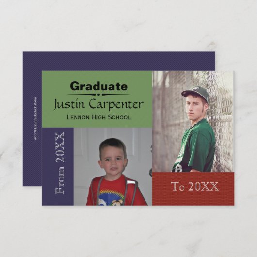 20XX bis 20XX 2 Foto - 3 x 5 Grad Ankündigung (Vorne/Hinten)