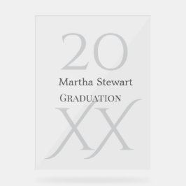 20XX bold le graduation name congrats school year  Acrylschild