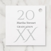 20XX bold le graduation name congrats school year  Geschenkanhänger (Rückseite)