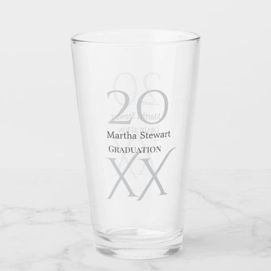 20XX bold le graduation name congrats school year  Glas (Vorderseite)