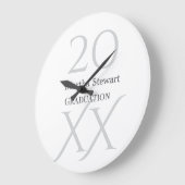 20XX bold le graduation name congrats school year  Große Wanduhr (Winkel)