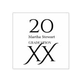 20XX bold le graduation name congrats school year  Gummistempel (Prägung)