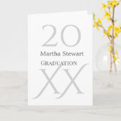 20XX bold le graduation name congrats school year  Karte (Gelbe Blume)
