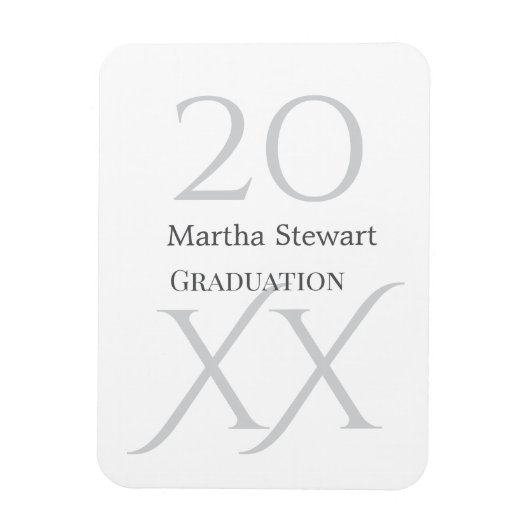 20XX bold le graduation name congrats school year  Magnet (Vertikal)