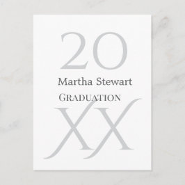 20XX bold le graduation name congrats school year  Postkarte