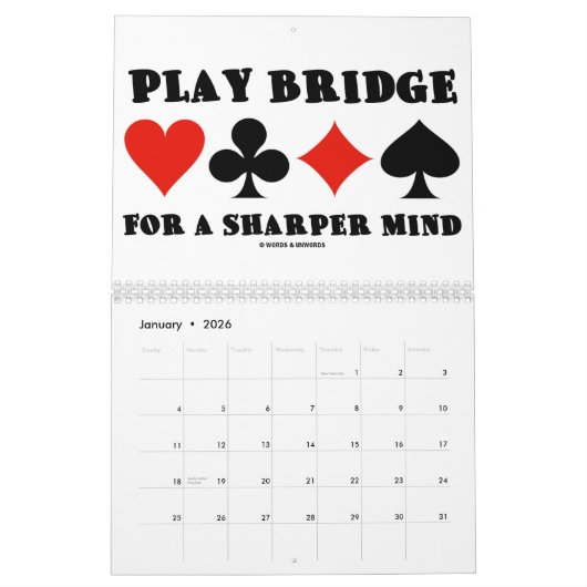 20XX Classic Bridge Redewendungen Kalender (Jan 2026)