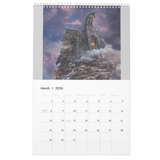 20XX Digital Surreal & Fantasy Art - Wall Calendar Kalender (Mär 2026)