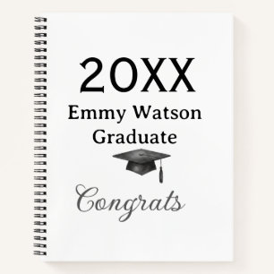 20XX fett gedruckter Buchstabe Gratulation Abschlu Notizblock