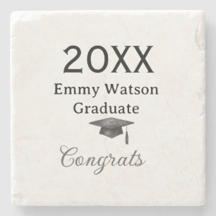 20XX fett gedruckter Buchstabe Gratulation Abschlu Steinuntersetzer