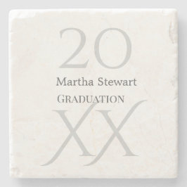 20XX fett le Abschlussname Gratulation Schuljahr  Steinuntersetzer