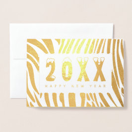 20XX Frohe Weihnachten & Glück Neues Jahr! XMAS Ze Folienkarte