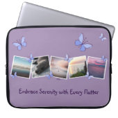 20XX Fünf Bilder Collage Flutter in blau Laptopschutzhülle (Vorderseite)