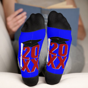 20XX Grad Cap and Diploma Abschluss Socken