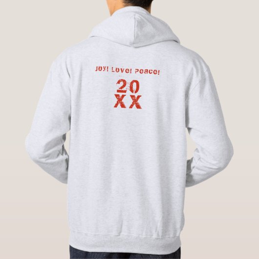 20XX Hallo Winter Holiday Schottland Muster Hoodie (Rückseite)